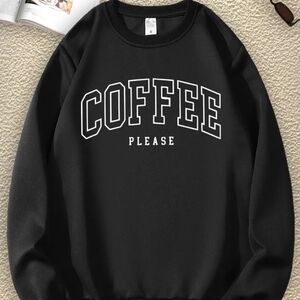 Black 'Coffee Please' Sweatshirt